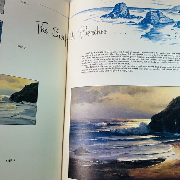 Walter Foster Lot of 3 The Sea In Action Draw Paint Seascapes Casein Watercolors - Picture 3 of 8
